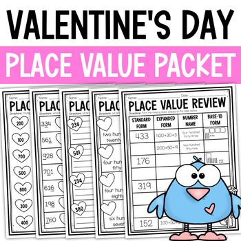 Preview of Valentine's Day Place Value | Standard Form | Expanded Form | Word Form