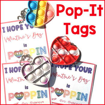 Preview of Valentine's Pop It Gift Tags