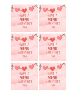 Preview of Valentine's Popcorn Gift tag