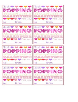 Preview of Valentine's Popcorn Tag