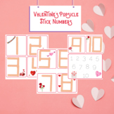 Valentine's Popsicle Stick Numbers