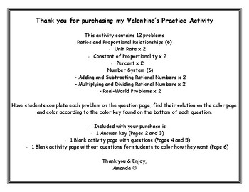 Preview of Valentine's Practice Activity