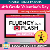 Valentine's Reading Fluency in a Flash 4th Grade • Digital