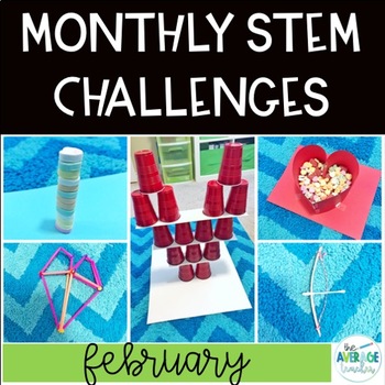 Preview of Valentine's STEM Activities - February Monthly STEM Challenges