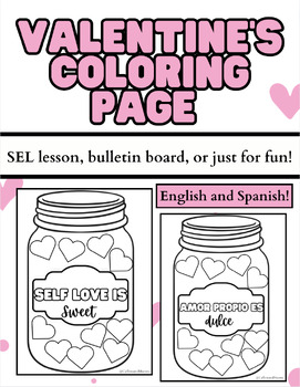 Preview of Valentine's Day Self-Love Coloring Jar