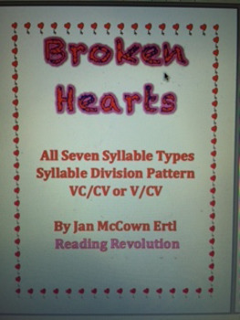 Preview of Valentine's Seven Syllable Types Bundle Pack