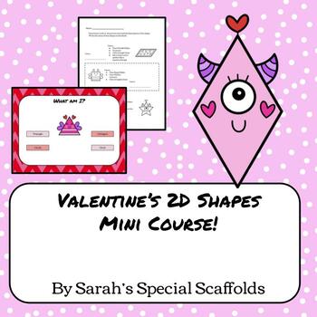 Preview of Valentine's Shapes Mini Unit - Bundle
