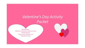 Preview of Valentine's Speech Activity Packet