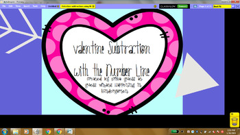 Preview of Valentine's Subtraction using the number line with number sentences