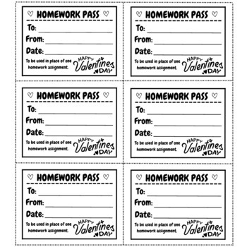 Valentine S Themed Homework Pass By Bee Kind Learning Resources   Original 9049277 3 