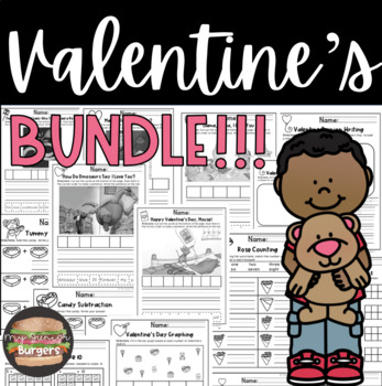 Preview of Valentine's Themed Math and ELA Bundle!