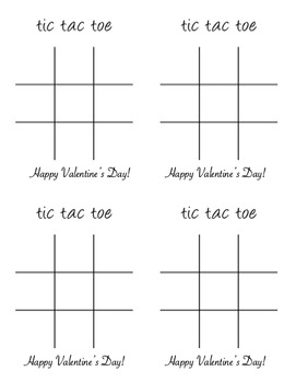 Preview of Valentine's Tic Tac Toe - Editable and Printable