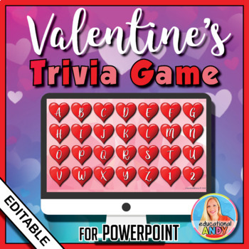Preview of Valentine's Trivia Game for PowerPoint ! {EDITABLE}