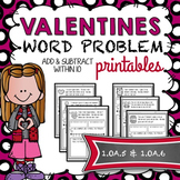 Valentine's Word Problems (Addition & Subtraction Within 10)