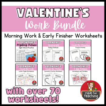 Preview of Valentine's Work Bundle | Morning Work Bundle | Early Finisher Bundle