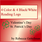 Valentine's and St. Patrick's Reading Logs for Independent