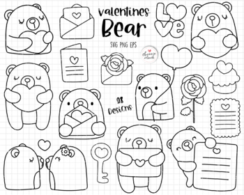 Valentine's bear svg, teddy bear SVG, love bear svg, valentine's