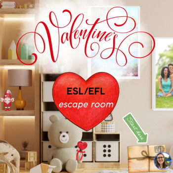 Preview of Valentine's day Digital Escape Room ESL/EFL English 2-5 grade