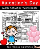 Valentine's day Math Worksheets |Ten Frames Valentines |Ma