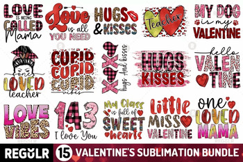 Preview of Funny Cute Retro Trendy  Valentine's day Svg Mega Bundle, Heart Love sublimation