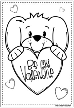 Valentine's day coloring booklet by The kinder teacher | TPT