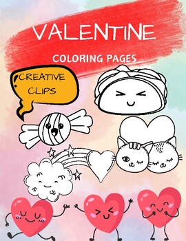 Preview of Valentine's day coloring paper 2024