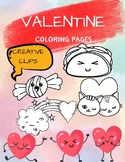 Valentine's day coloring paper 2024