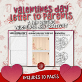 Valentine's day letter to parents - writing craftivity