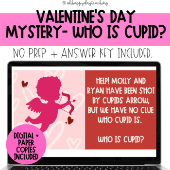 Preview of Valentine's day mystery | Valentines Escape the Room | Literacy Game