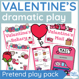 Valentine's dramatic play - pretend play bakery, flower sh