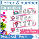 Valentine's letter formation and number formation practice