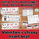 Valentine's steady heart beat! Music task cards, activitie