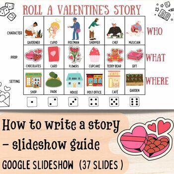 Preview of Valentine's theme writing guide, how to write a short story for february