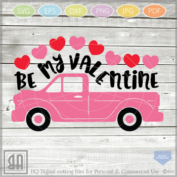 Download Valentine Truck With Hearts Svg Be My Valentine Truck Svg Tpt