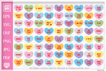 Valentine S Candy Hearts Svg Candy S Svg Candy Hearts Cut Files