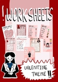 Valentine worksheets