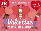 Valentine write in clip art