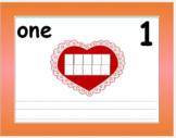 Valentines 10 frame number mats 1 - 10 {math}