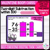 Valentines 2 Digit Subtraction with and without regrouping