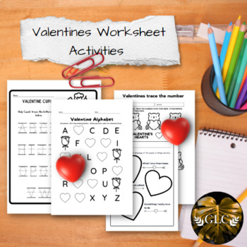 Valentines Activities x 4 / Traceable Numbers & Alphabet A - Z / new ...