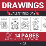 Valentines Activity: Drawings in Spanish. Printables. Class decor