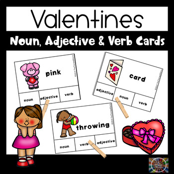 Preview of Valentines Parts of Speech Task Cards