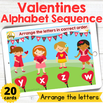 Preview of Valentines Alphabet Sequence Boom Cards