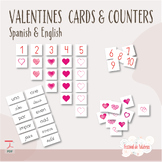 Valentines Bilingual Numbers and Counters (Spanish & English)