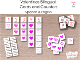Valentines Bilingual Numbers and Counters (Spanish & English)