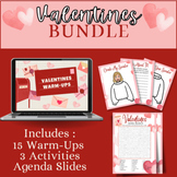 Valentines Bundle | No Prep & Completely Editable Activities