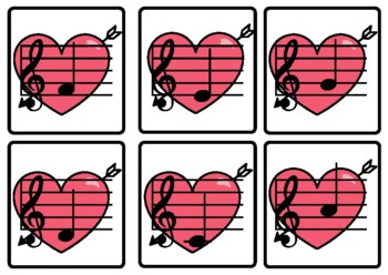 Preview of Valentines C Major Position Flashcards