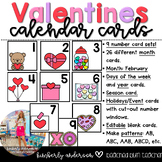 February: Valentine's Day Themed - Calendar Number Cards (