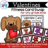 Valentines Card Swap Fitness Fun for PE, Brain Breaks & Parties