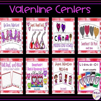 Preview of Valentines Centers Bundle